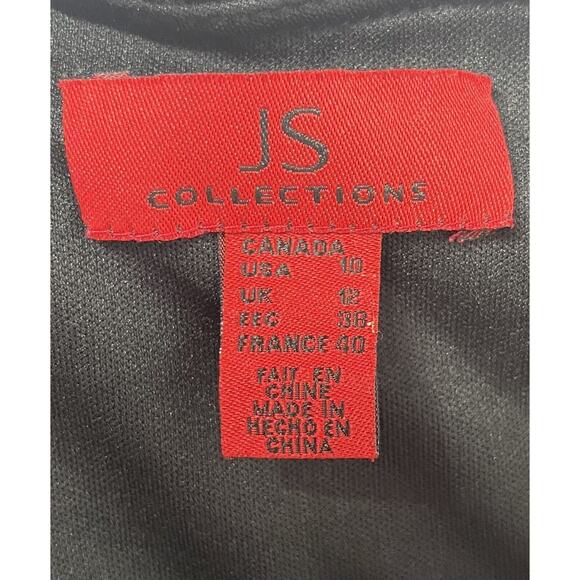 JS Collections Off-the-Shoulder Ruffle Mini Bodycon Dress Size 10 - Picture 4 of 4